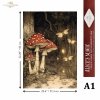 Papier morwowy decoupage FPA1033 seria Czary Alicji - mroczny las, grzyby, muchomory, świetliki, baśniowe kompozycje* Mulberry decoupage paper FPA1033 Alice's Magic series - dark forest, mushrooms, toadstools, fireflies, fairy-tale compositions* Papel de